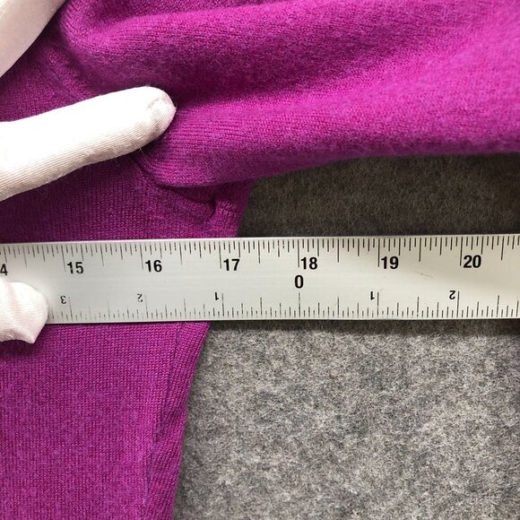 Banana Republic Extra Fine Merino Wool Blend Sweater Womens S V-Neck Purple - Picture 6 of 7